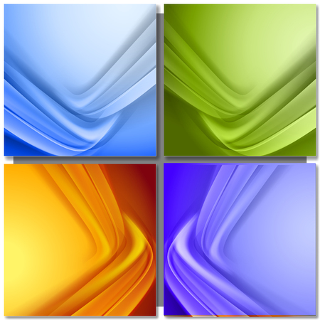 Set of abstract color vector background.  Corner from light and shadowのイラスト素材