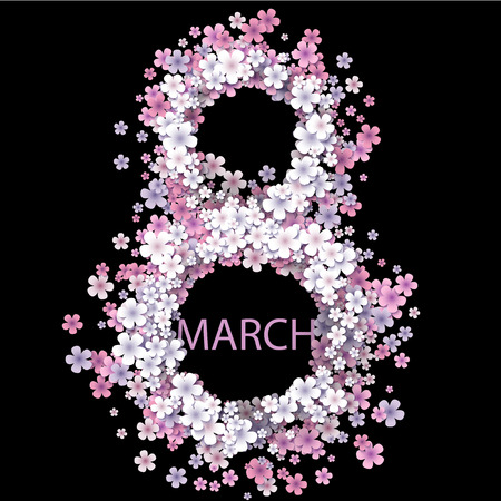 Women day background with frame flowersのイラスト素材