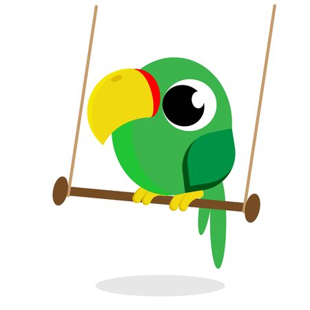 parrot in flat style vector imageのイラスト素材