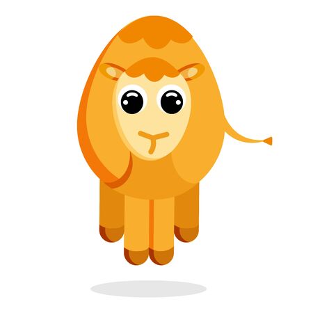 camel in flat style vector imageのイラスト素材