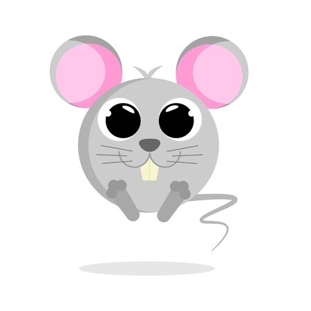 mouse in flat style vector imageのイラスト素材