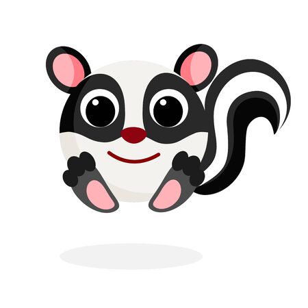 skunk in flat style vector imageのイラスト素材