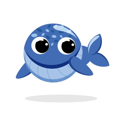 whale in flat style imageのイラスト素材