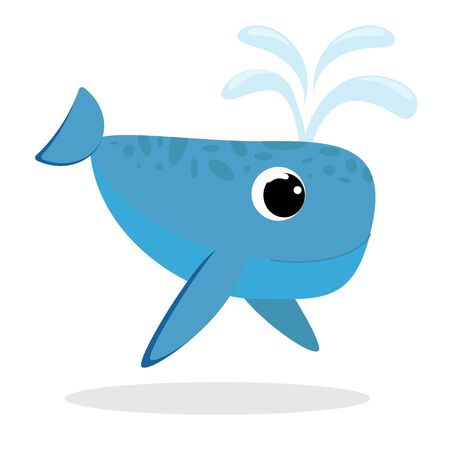 whale in flat style imageのイラスト素材