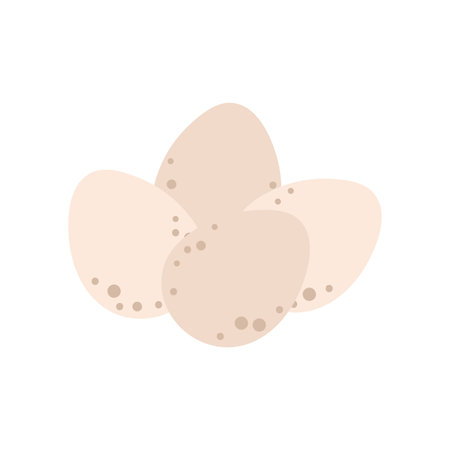 Cute dino eggs in scandinavian style. Cartoon design for kids cards, baby shower, t-shirt, birthday invitation, house interior. Bohemian childish vector illustration.のイラスト素材