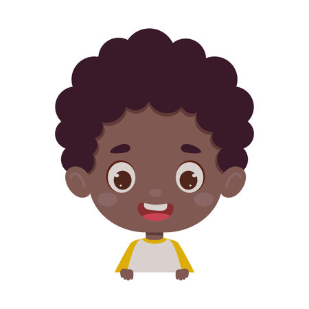 Cute little kid boy. Template for children design. Cartoon schoolboy character. Vector illustrationのイラスト素材