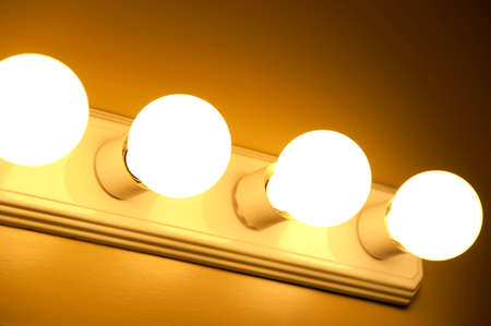 A group of incandescent lampsの写真素材