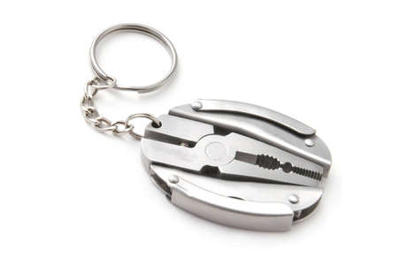 Portable isolated pliers in a form of the key ring