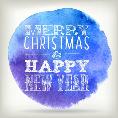 Hand written calligraphic Christmas label or card.のイラスト素材