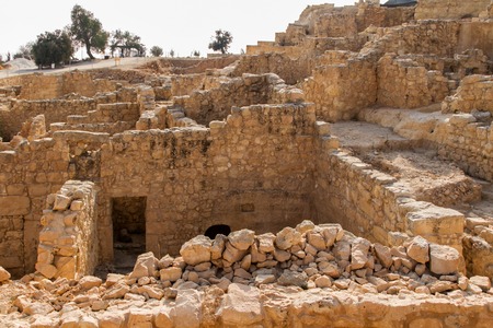 Excavations at the archaeological site, ruins of ancient fortress, Tomb of prophet Samuel near...