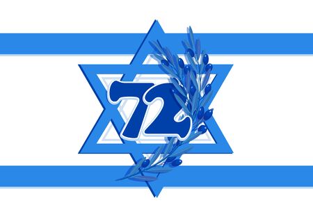 Israel Independence Day, 72th anniversaryのイラスト素材