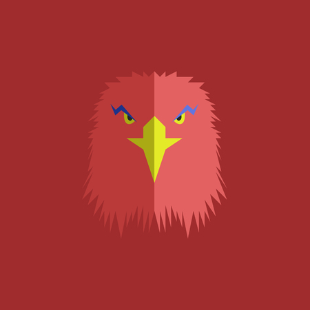 Eagle head emblem, abstract symbol face birdのイラスト素材