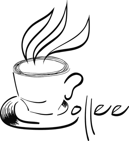 illustration with coffee in a cup for your designのイラスト素材