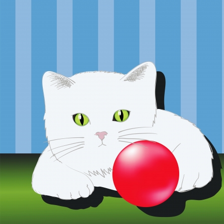 colorful illustration with cat  for your designのイラスト素材