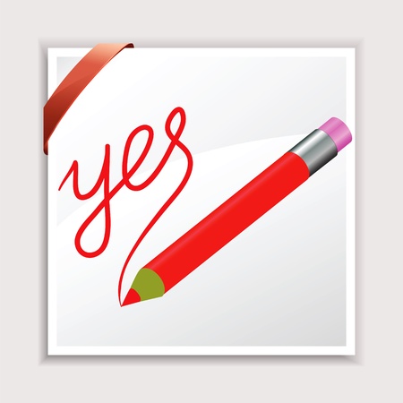 colorful illustration with pencil and paper for your designのイラスト素材