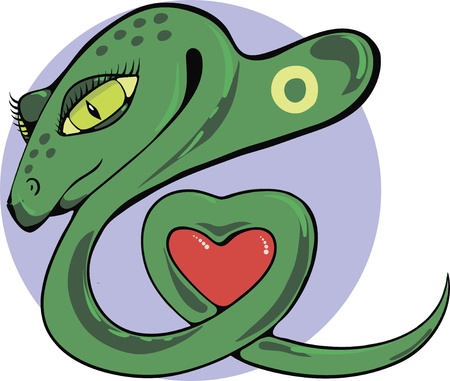 colorful illustration with snake for your designの写真素材