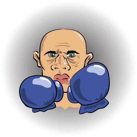colorful illustration with angry boxer for your designの写真素材