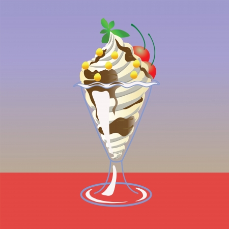 colorful illustration with ice cream for your designの写真素材