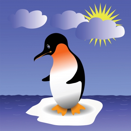 colorful illustration with penguin  for your designの写真素材