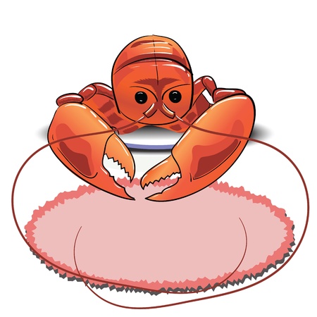 colorful illustration with lobster for your designの写真素材
