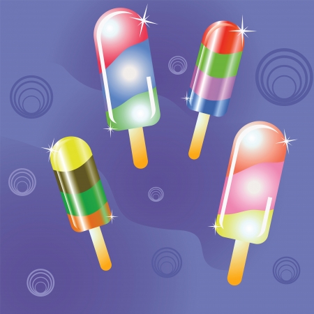 colorful illustration with ice cream for your designの写真素材