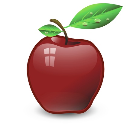 colorful illustration with  red apple for your designのイラスト素材