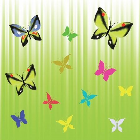 colorful illustration with  butterflies for your designのイラスト素材