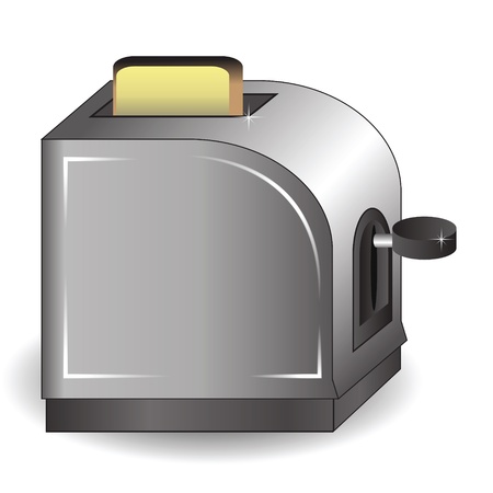 colorful illustration with  toaster for your designの写真素材