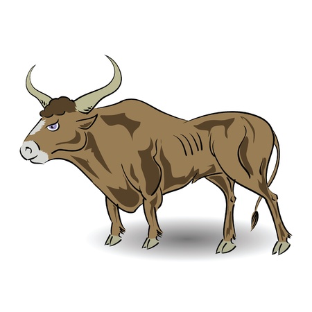 colorful illustration with  bull  for your designのイラスト素材
