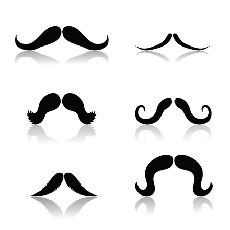  illustration with   mustaches for your designのイラスト素材