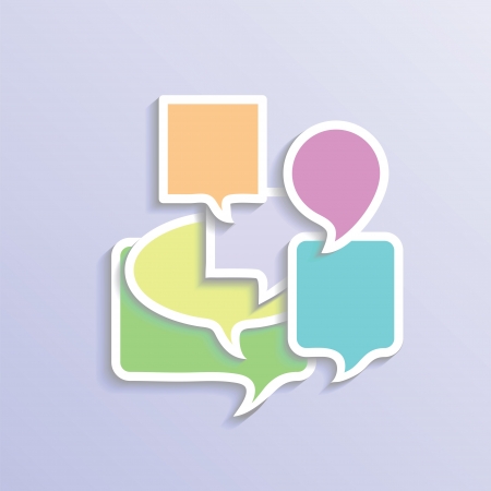 colorful illustration with speech bubbles  for your designの写真素材