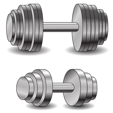 illustration with dumbells  for your designの写真素材