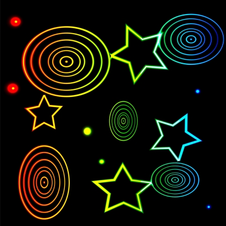 colorful illustration with  stars background for your designのイラスト素材