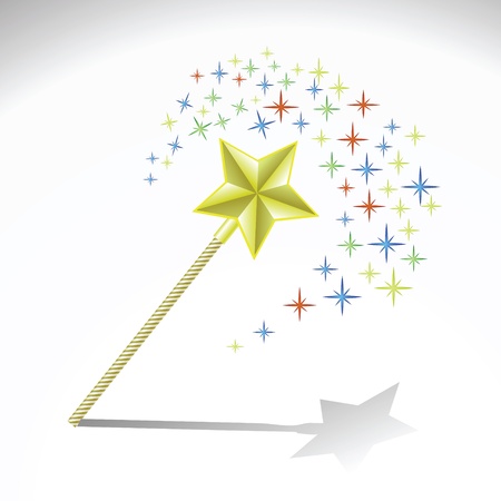 colorful illustration with magic wand for your designのイラスト素材