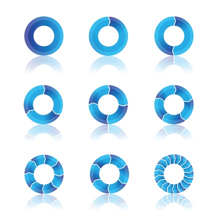 blue diagrams for your presentationのイラスト素材