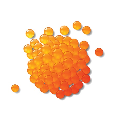 colorful illustration with red caviar for your designのイラスト素材