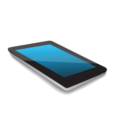 colorful illustration with  tablet computer for your designのイラスト素材