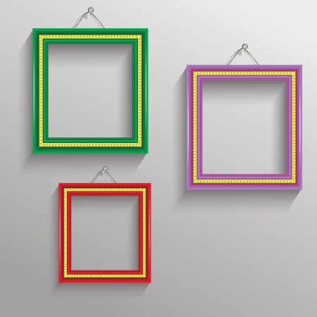 colorful illustration with  photo frames for your designのイラスト素材