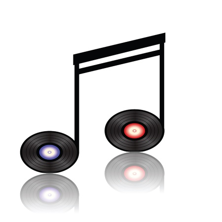 colorful illustration with musical note for your designのイラスト素材