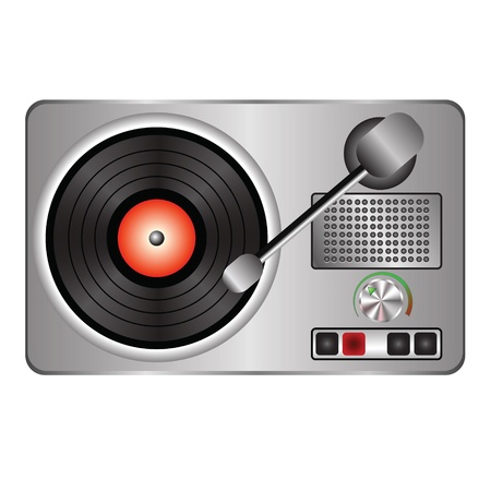 colorful illustration with  record player for your designのイラスト素材