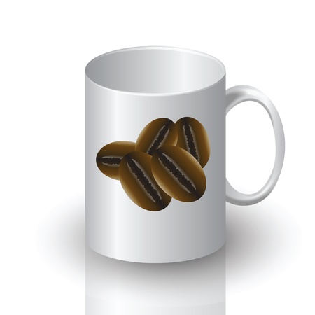 colorful illustration with cup of coffee for your designのイラスト素材