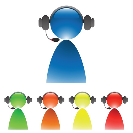 set of service operator icons for your designのイラスト素材