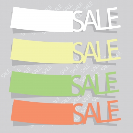 colorful illustration with sale labels for your designのイラスト素材