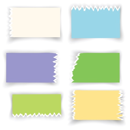 colorful illustration with ragged sheets of paper for your designのイラスト素材
