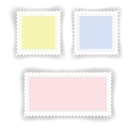 colorful illustration with postage  stamps for your designのイラスト素材