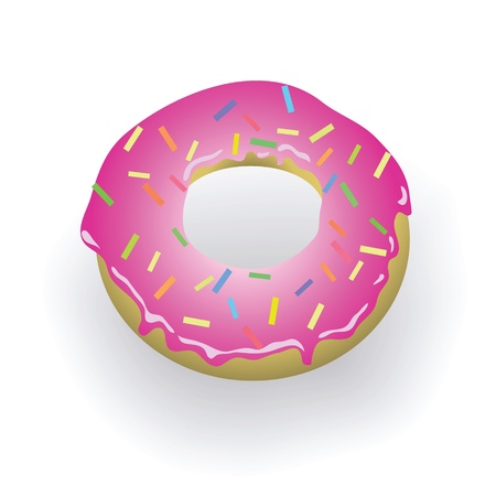 colorful illustration with donut for your designのイラスト素材