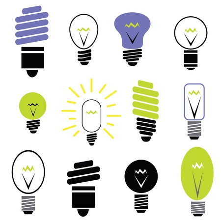 colorful illustration with bulbs for your designのイラスト素材