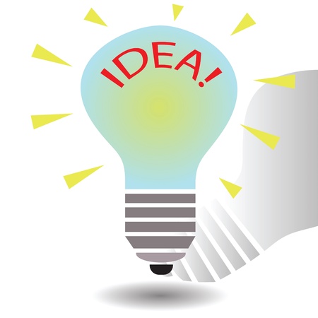 colorful illustration with light bulb idea concept template for your designのイラスト素材