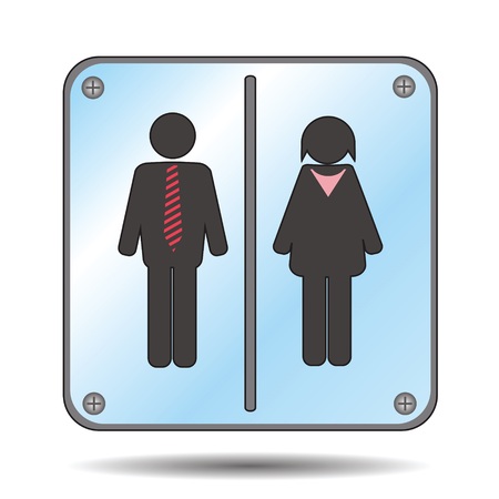 restroom sign with man and woman for your designのイラスト素材