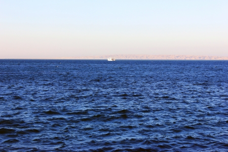 ship sailing from port の写真素材